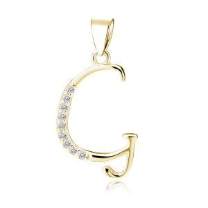 Pandantiv argint placat cu aur galben initiala litera G cu pietre DiAmanti LZ0002G_G-DIA (Argint 925‰ 0,9 g.) Pandantiv argint placat cu aur galben initiala litera G cu pietre DiAmanti LZ0002G_G-DIA (Argint 925‰ 0,9 g.)